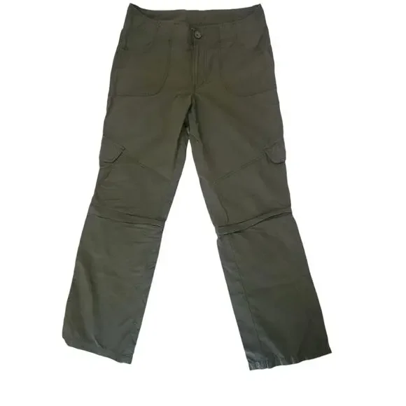 Kathmandu Cargo Olive Green Hiking Fishing Pants With Zip off Bottom Wmn's Sz 12 - Picture 1 of 9